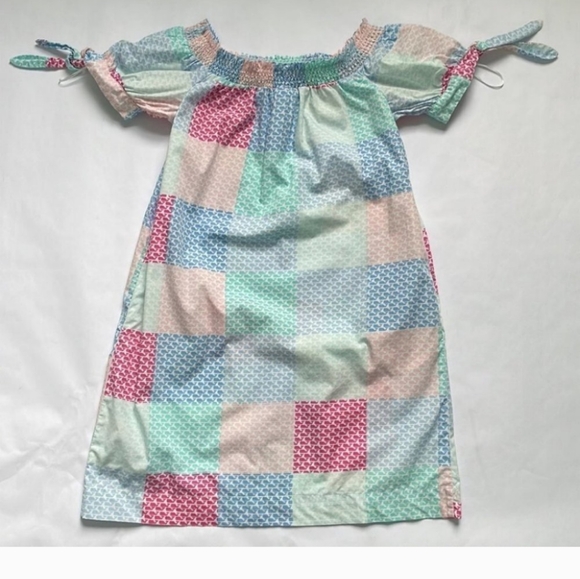 Vineyard Vines Patchwork well off the shoulder short sleeves dress Sz.2X - Picture 4 of 7